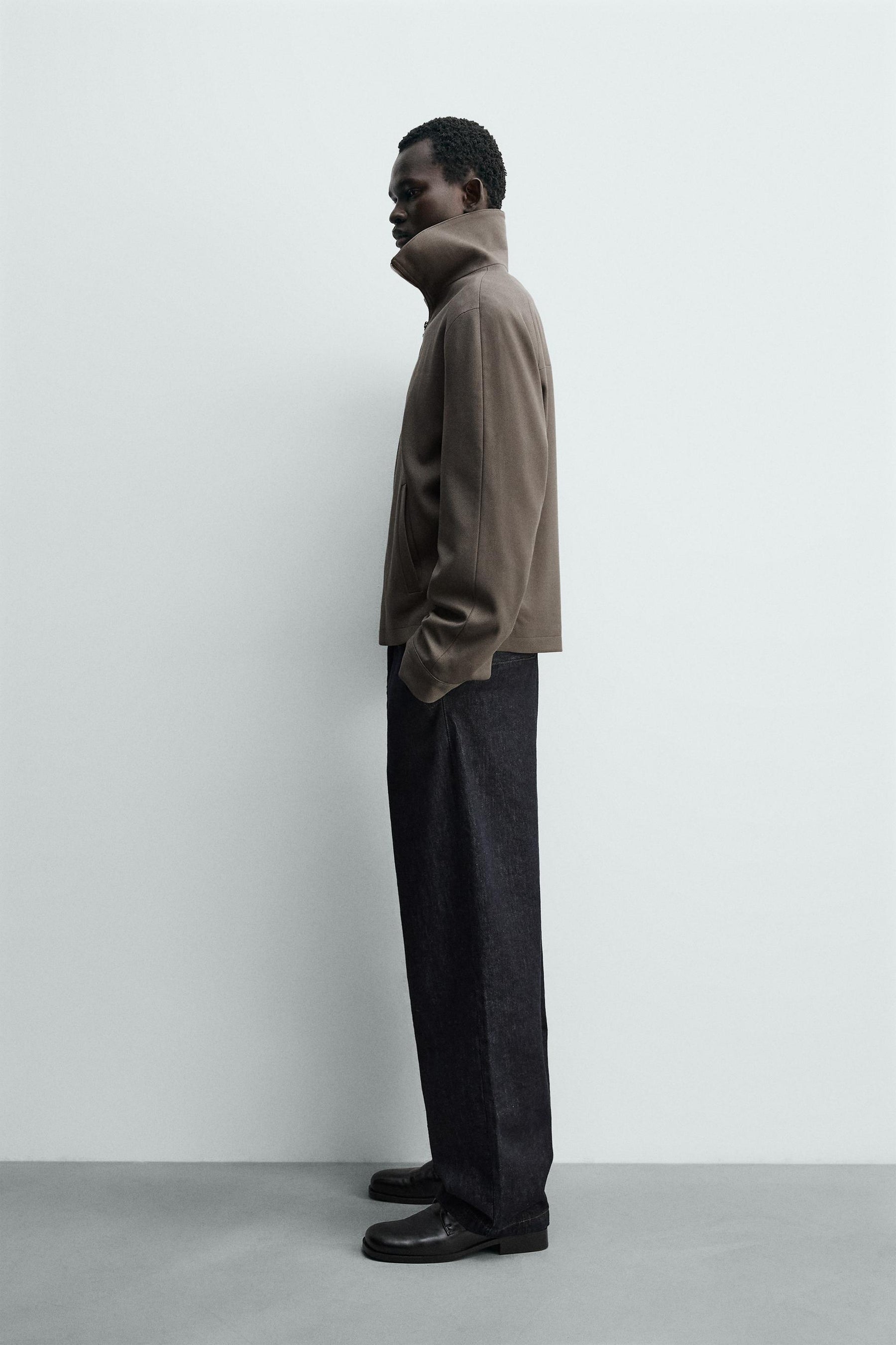 Textured Twill Overshirt