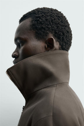 Textured Twill Overshirt