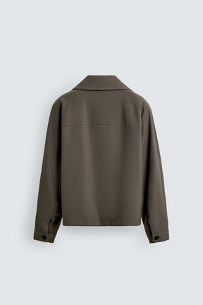 Textured Twill Overshirt