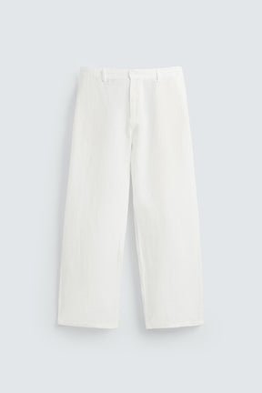 RELAXED FIT 100% LINEN TROUSERS - Image 6
