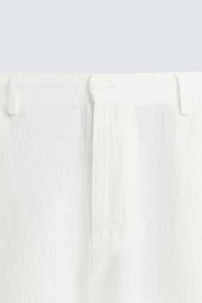 RELAXED FIT 100% LINEN TROUSERS - Image 8