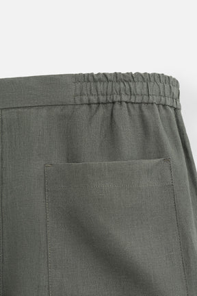 100% LINEN BERMUDA SHORTS - Image 10