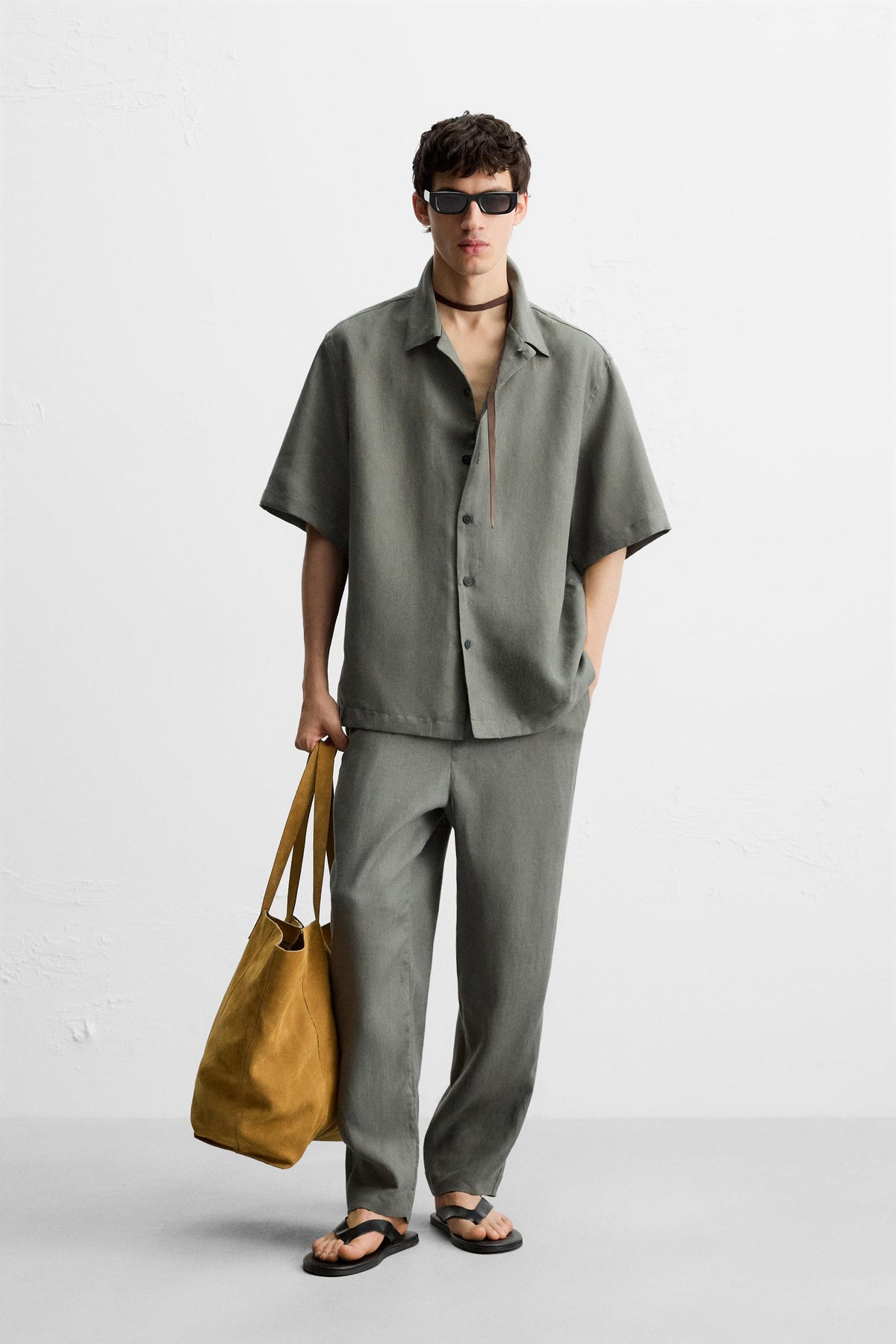 RELAXED FIT LINEN SHIRT - Image 1