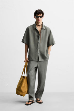 RELAXED FIT LINEN SHIRT - Image 1