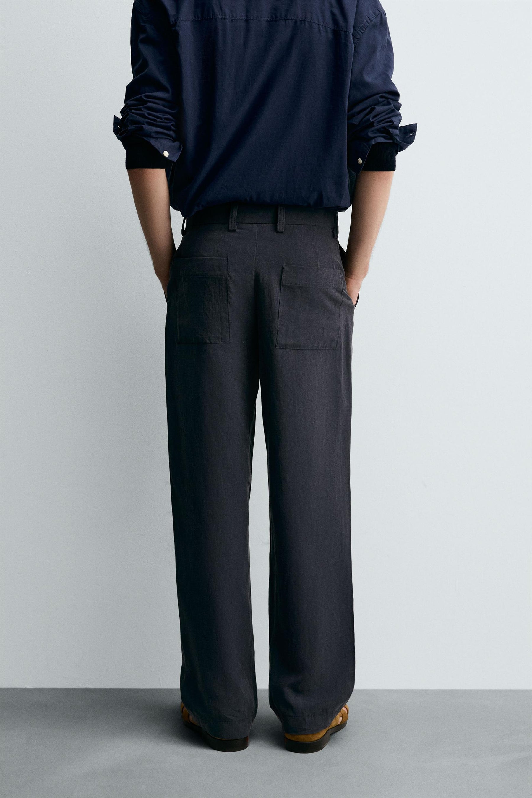 STRAIGHT-LEG FLOWING TROUSERS - Image 3