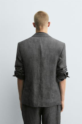 100% LINEN SUIT BLAZER - Image 3