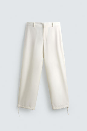 TEXTURED RELAXED FIT TROUSERS - Image 4