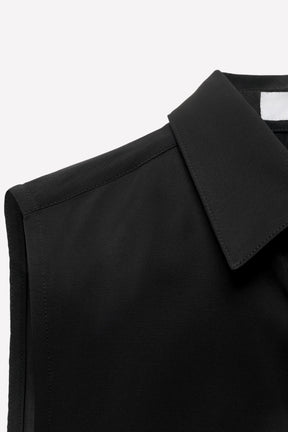 CONTRAST SEMI-SHEER SHIRT - Image 2