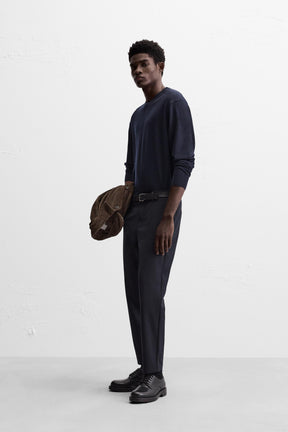 COMFORT TEXTURED CHINO TROUSERS - Image 4