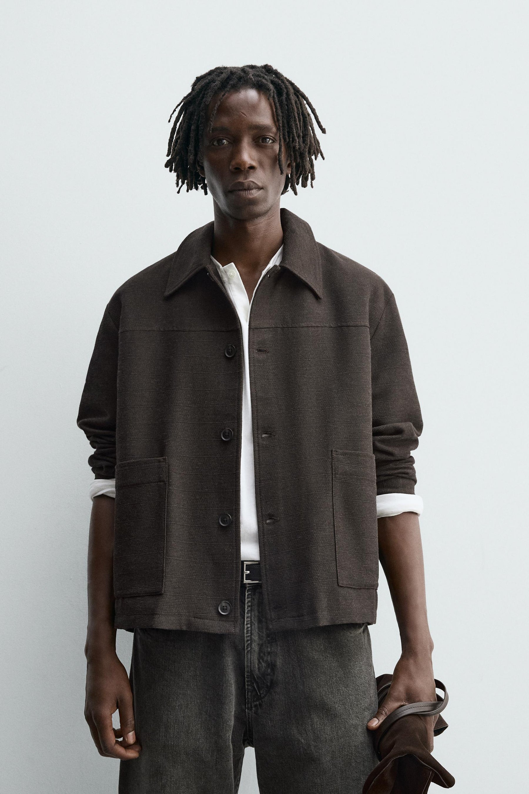 TEXTURED OVERSHIRT WITH POCKETS - Image 2