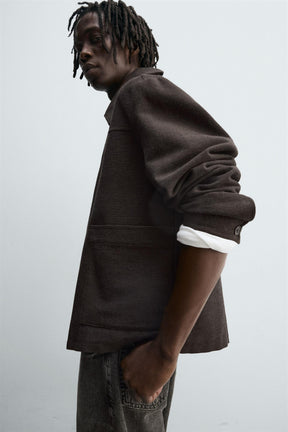 TEXTURED OVERSHIRT WITH POCKETS - Image 5