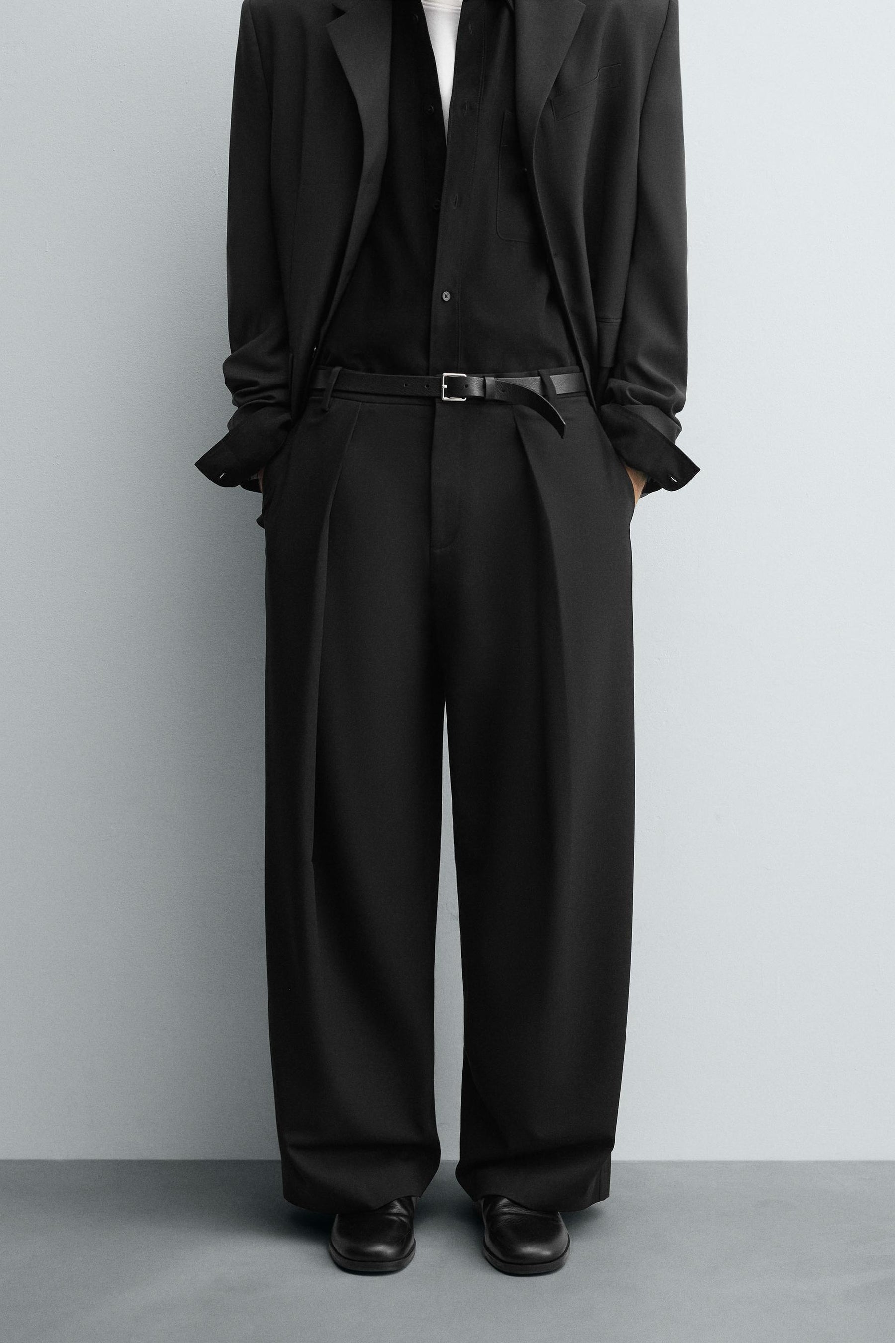 PINSTRIPE PLEATED TROUSERS - Image 2