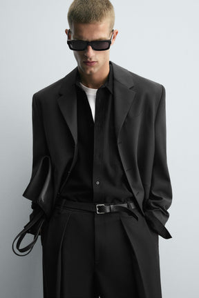 PINSTRIPE PLEATED TROUSERS - Image 7