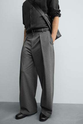 PINSTRIPE PLEATED TROUSERS - Image 5
