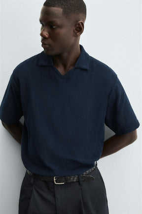 REGULAR FIT TOWELLING POLO SHIRT - Image 5
