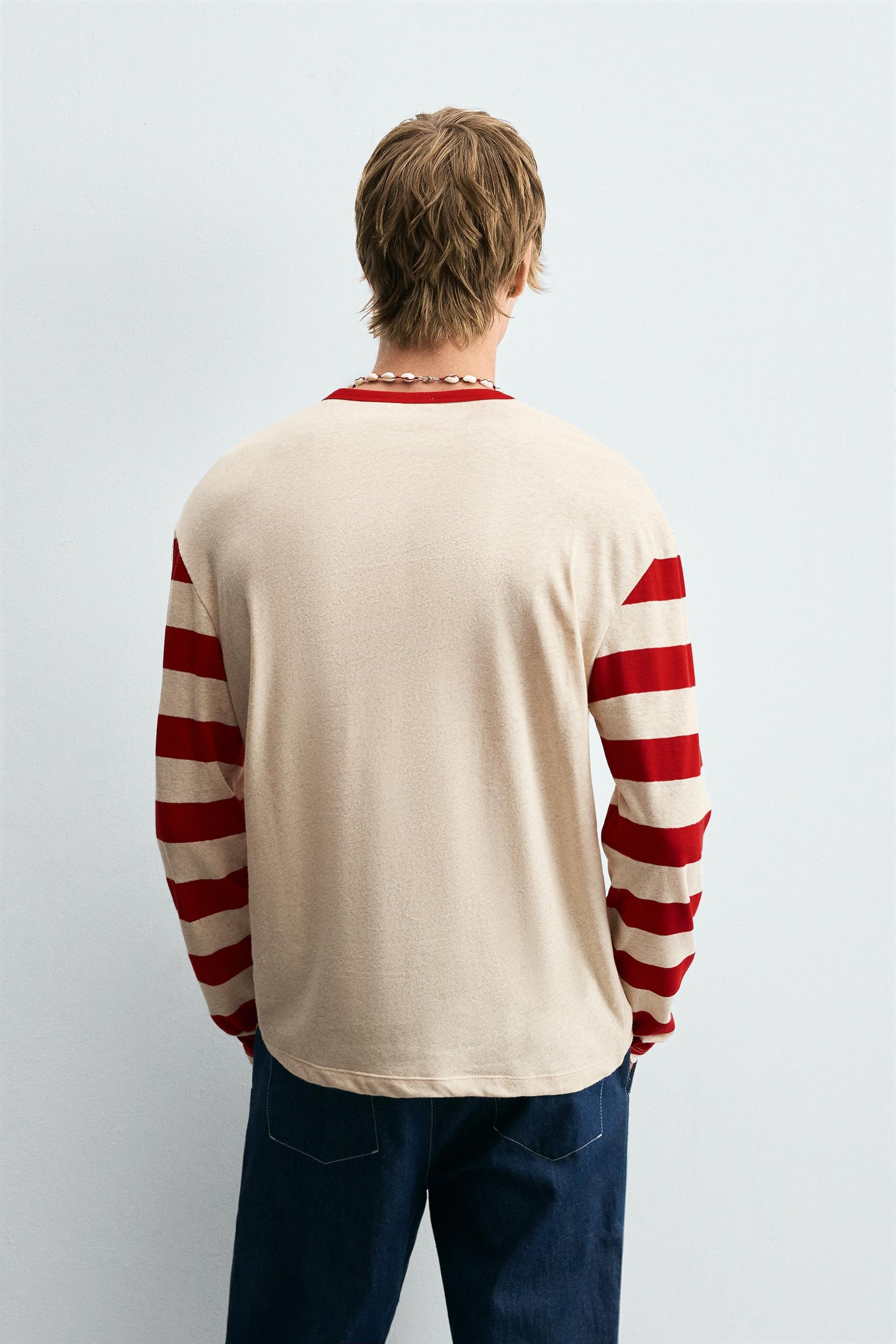 COMBINED STRIPED T-SHIRT - Image 3