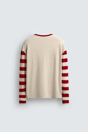 COMBINED STRIPED T-SHIRT - Image 7