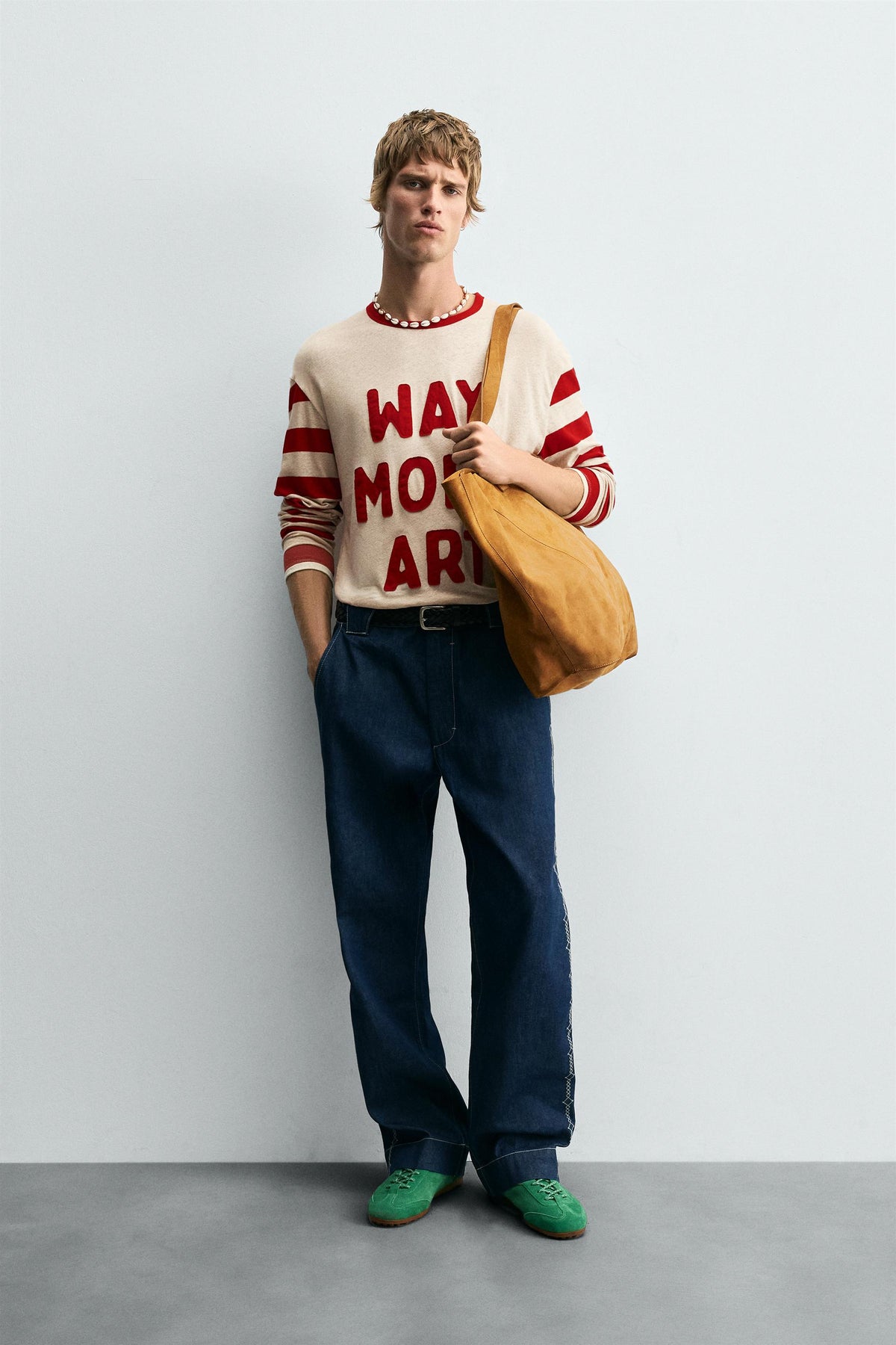 COMBINED STRIPED T-SHIRT - Image 1