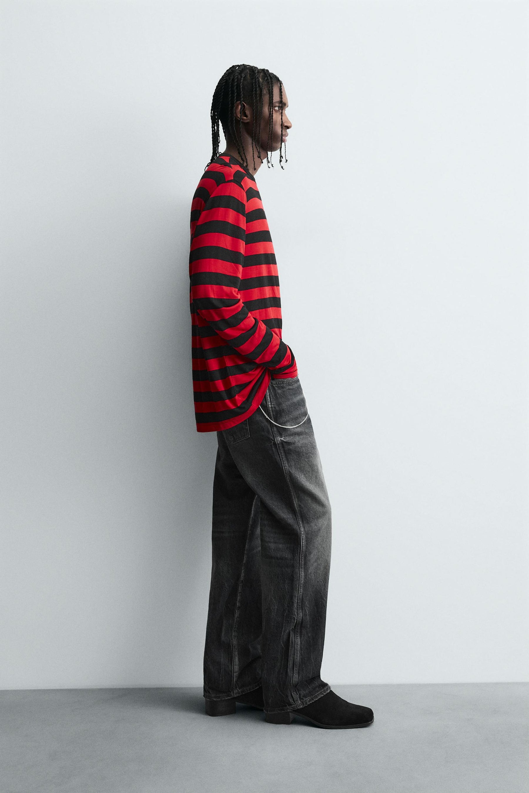 CONTRAST STRIPED T-SHIRT - Image 4