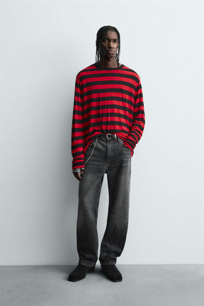 CONTRAST STRIPED T-SHIRT - Image 1