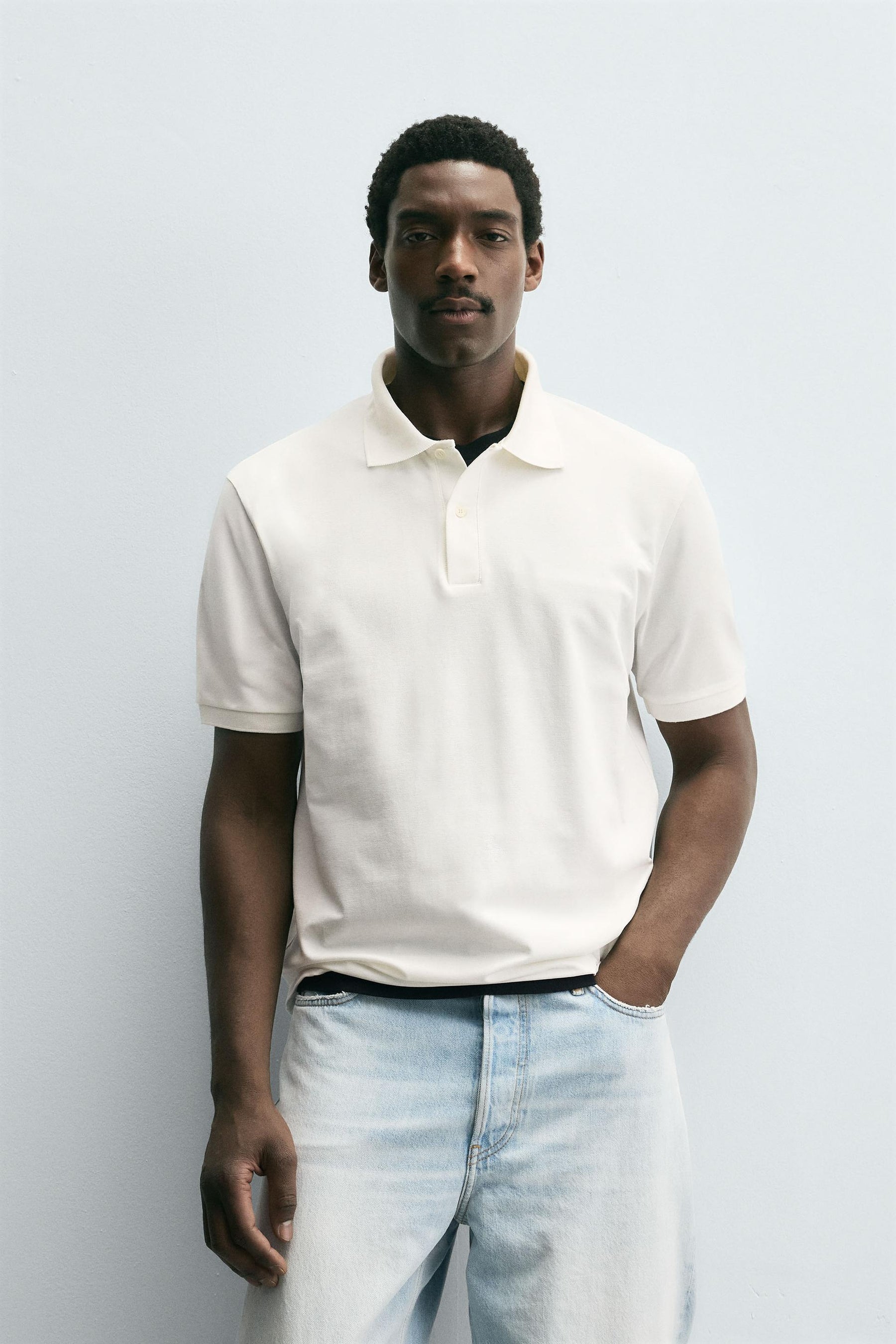 TEXTURED PIQUÉ POLO SHIRT - Image 2