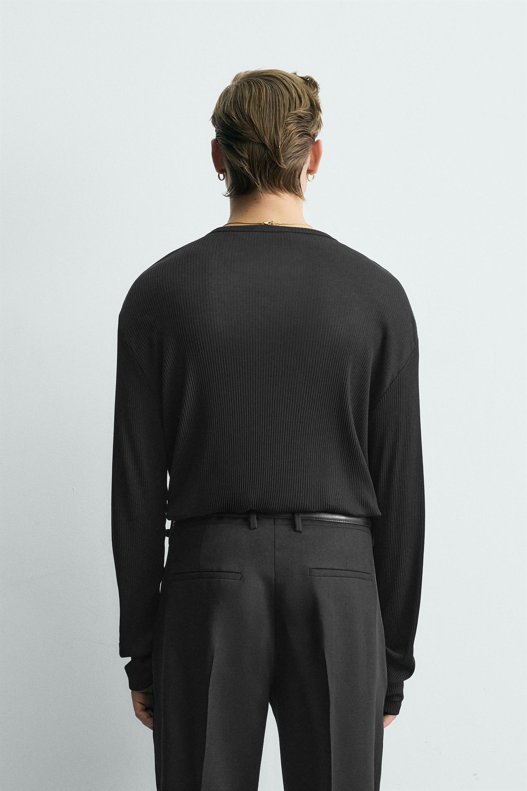 LIGHTWEIGHT LYOCELL - COTTON T-SHIRT - Image 3