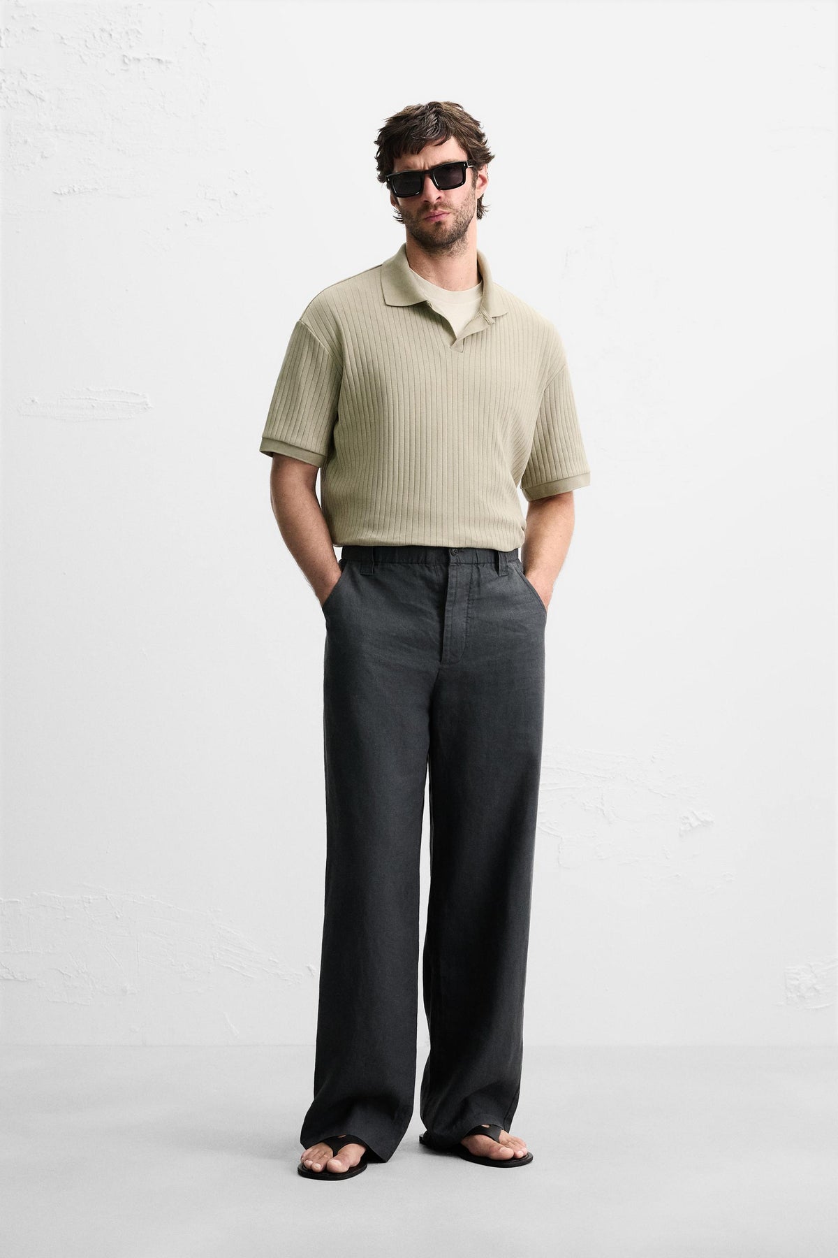 RIB POLO SHIRT - Image 1