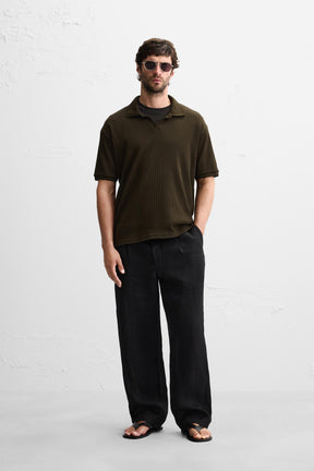 RIB POLO SHIRT - Image 1