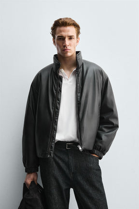 FAUX LEATHER QUILTED JACKET - Image 2