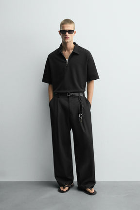 QUARTER ZIP POLO SHIRT - Image 1