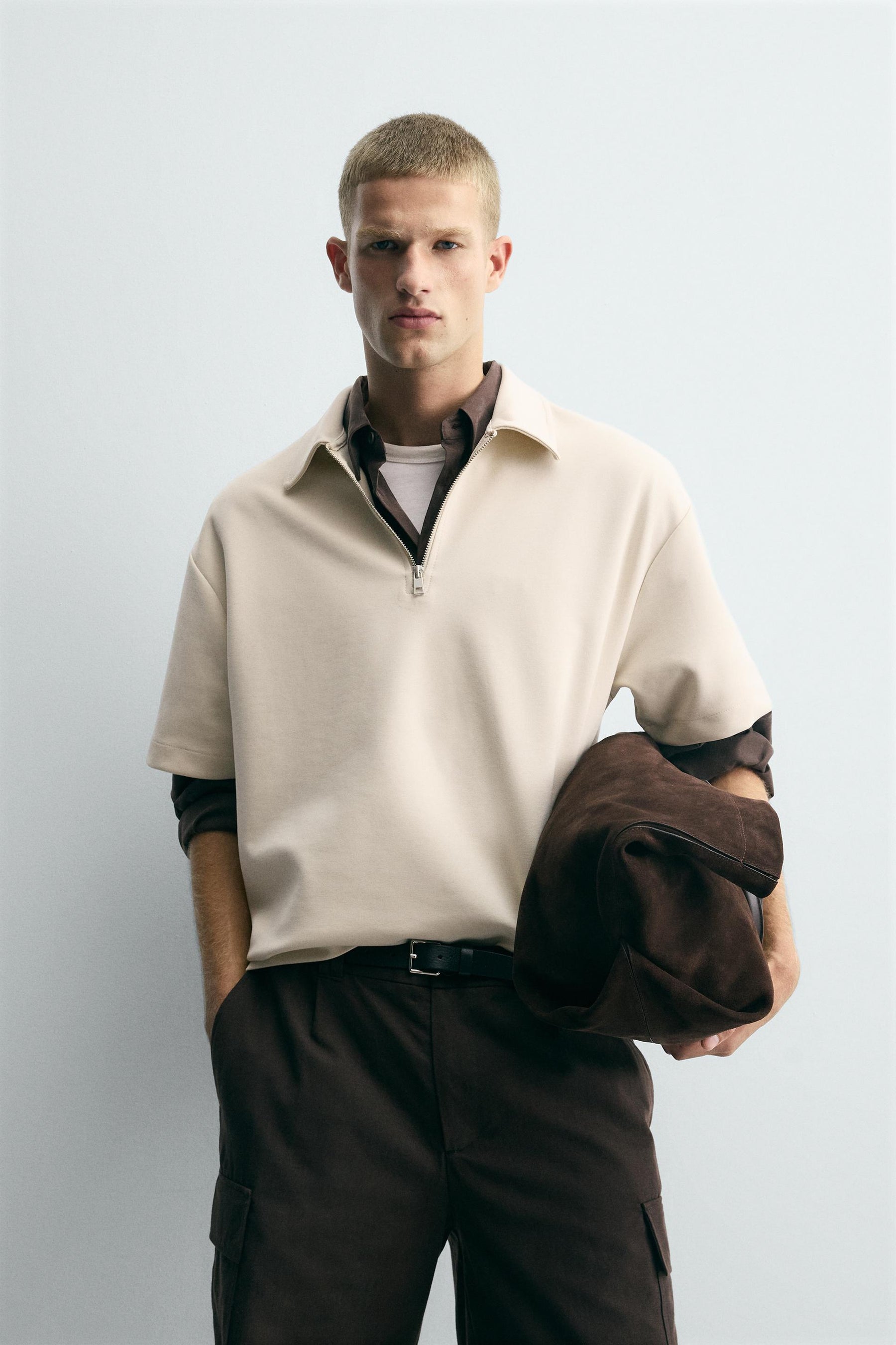 QUARTER ZIP POLO SHIRT - Image 2