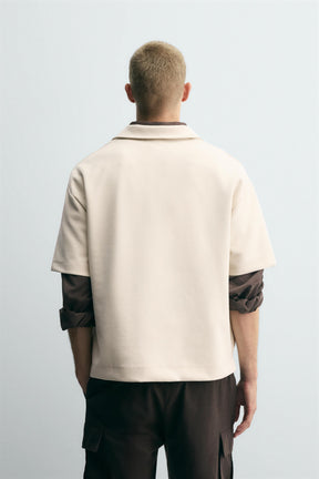 QUARTER ZIP POLO SHIRT - Image 3