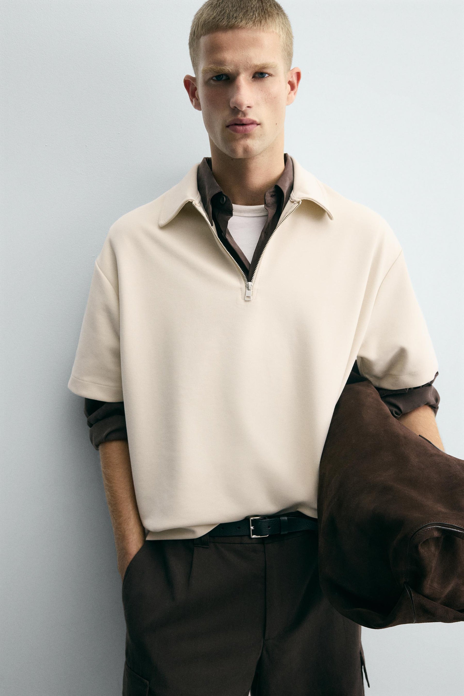 QUARTER ZIP POLO SHIRT - Image 5