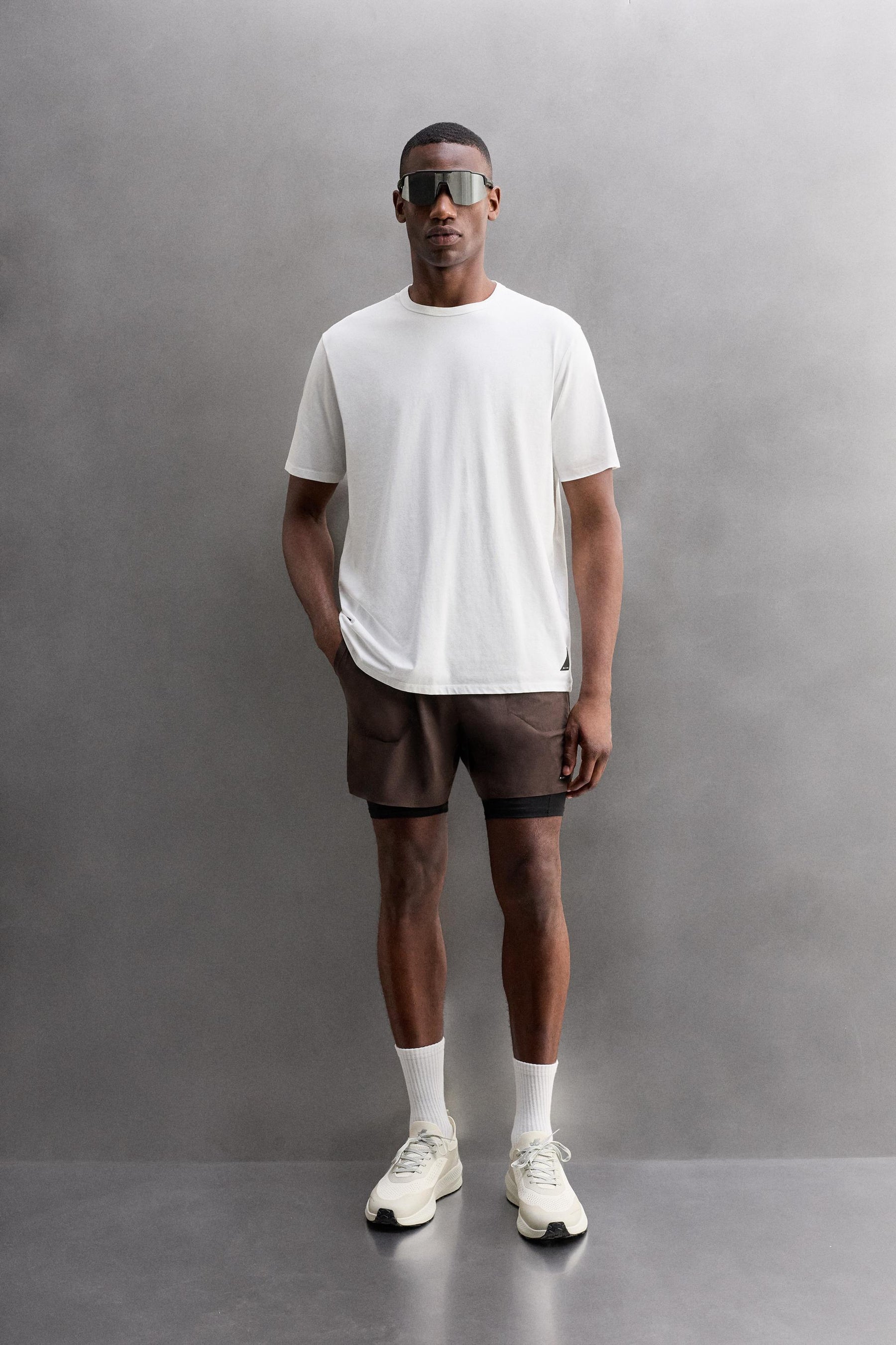 COTTON BLEND TECHNICAL T-SHIRT - Image 1