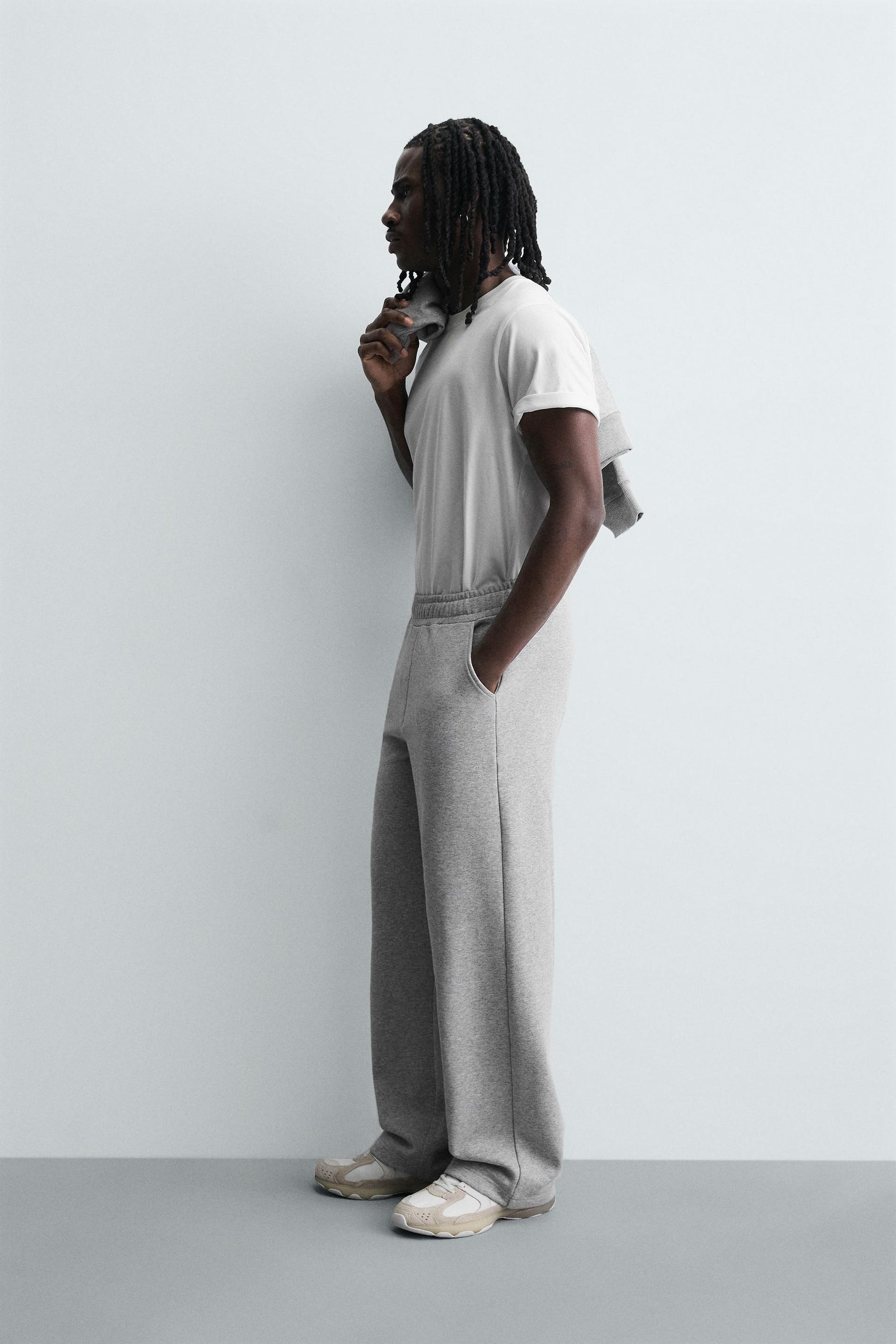 BASIC WIDE-LEG JOGGERS - Image 4