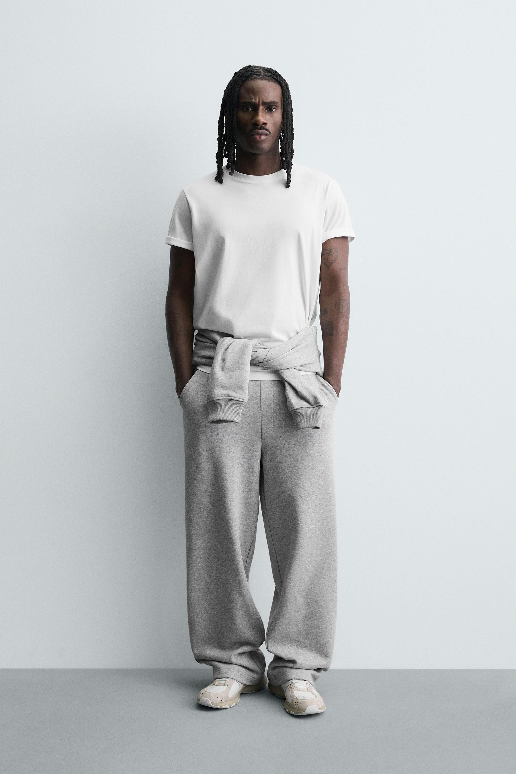 BASIC WIDE-LEG JOGGERS - Image 1