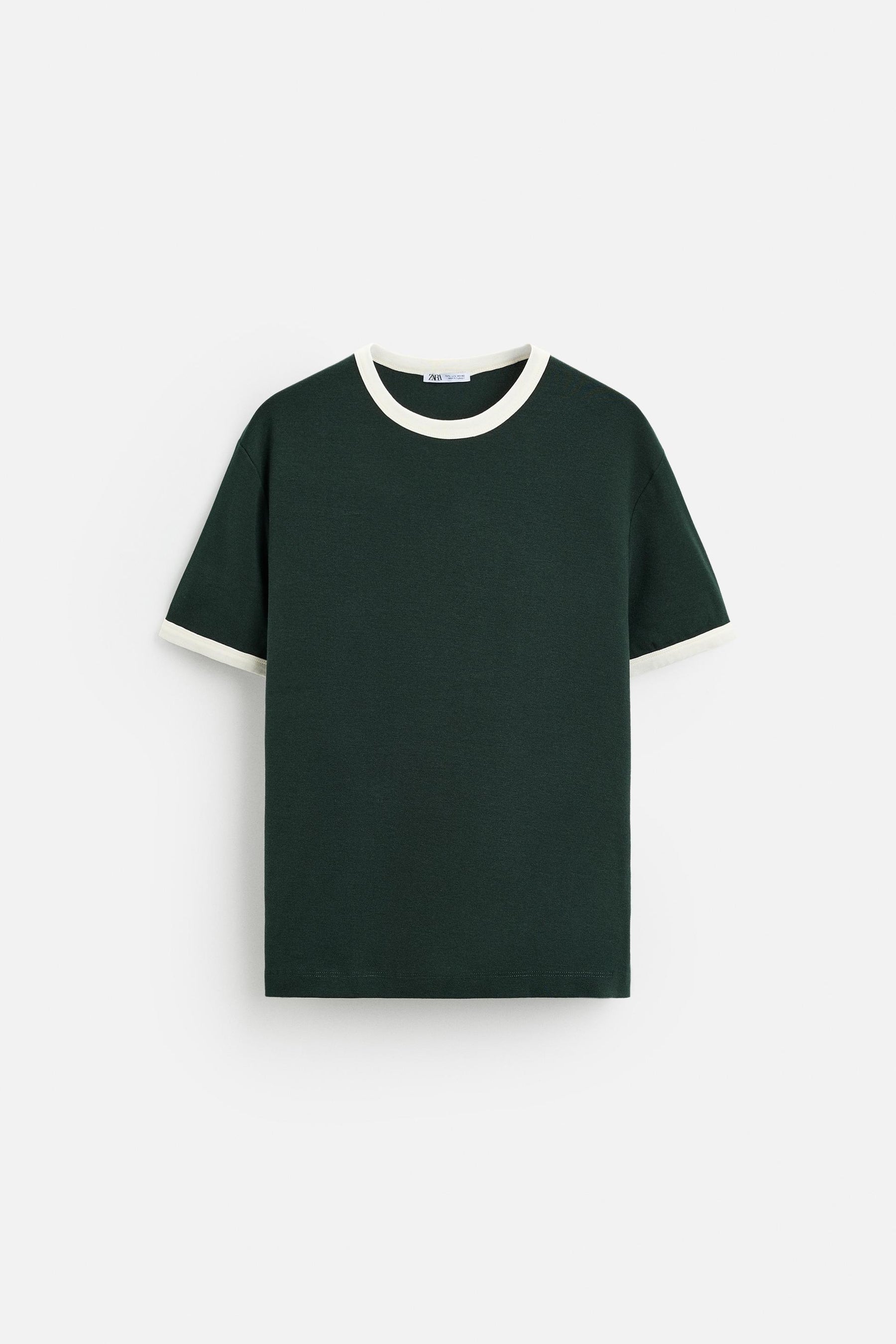 BASIC CONTRAST RIB T-SHIRT - Image 6
