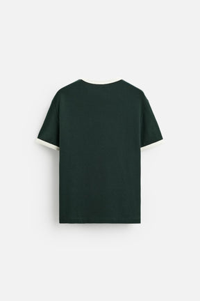 BASIC CONTRAST RIB T-SHIRT - Image 6