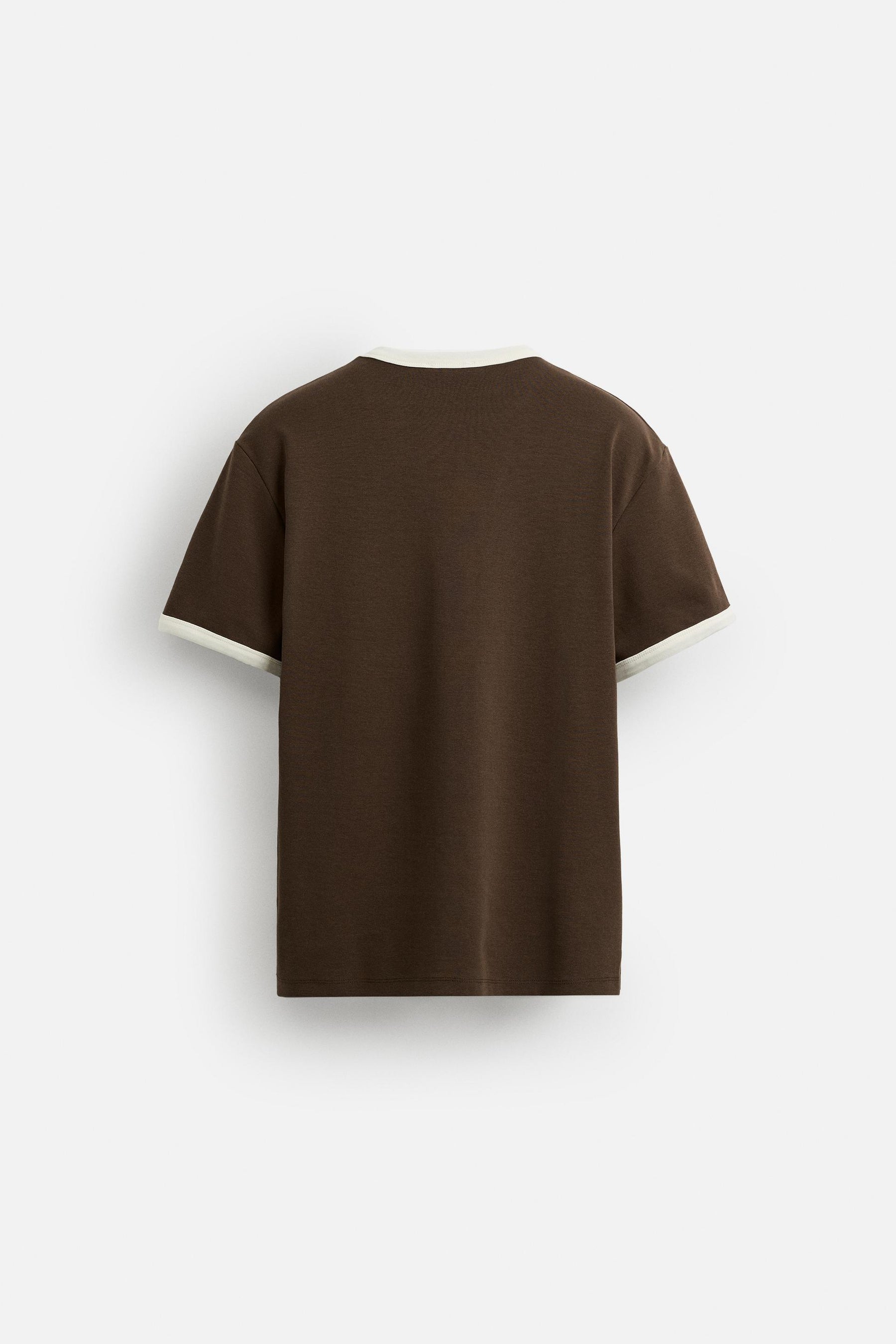 BASIC CONTRAST RIB T-SHIRT - Image 7