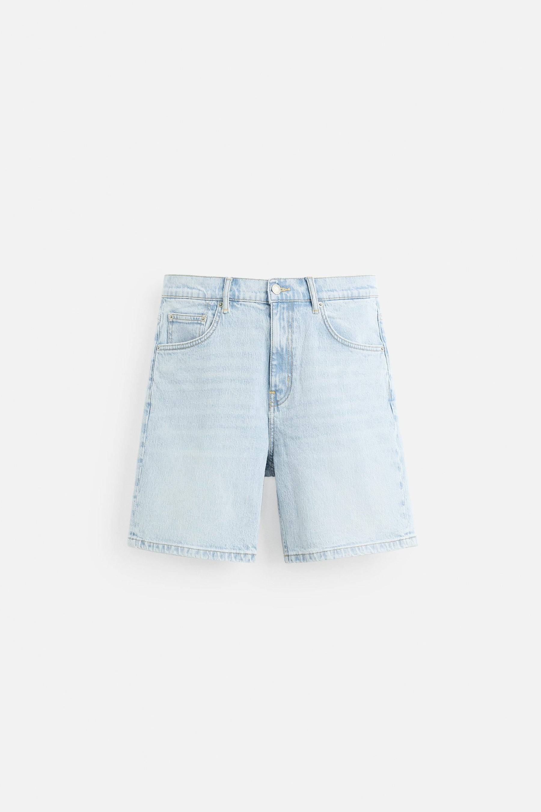 REGULAR FIT DENIM BERMUDA SHORTS - Image 7