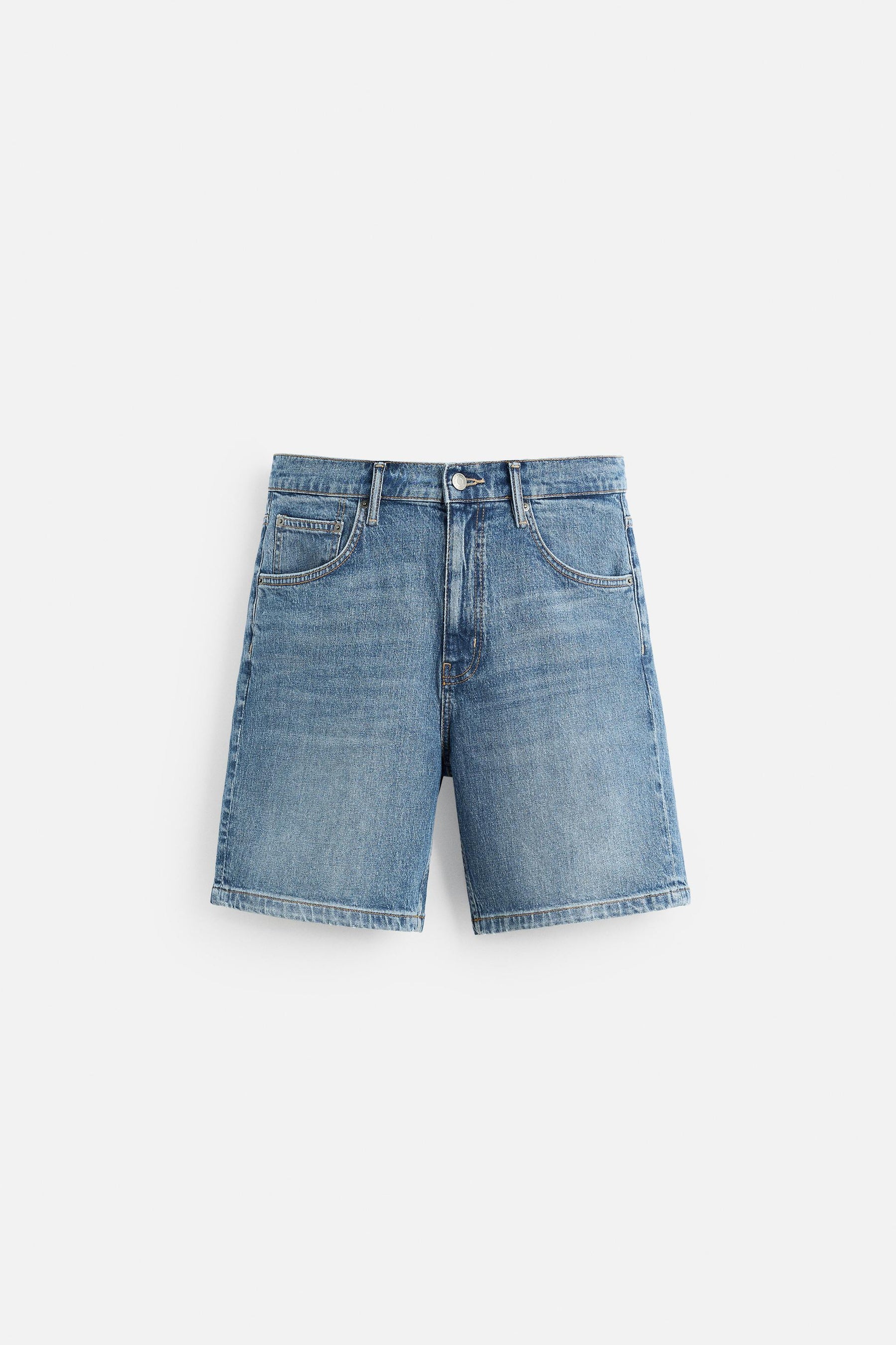 REGULAR FIT DENIM BERMUDA SHORTS - Image 6