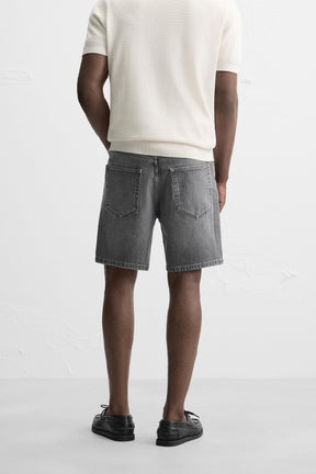 REGULAR FIT DENIM BERMUDA SHORTS - Image 3