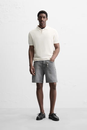 REGULAR FIT DENIM BERMUDA SHORTS - Image 1