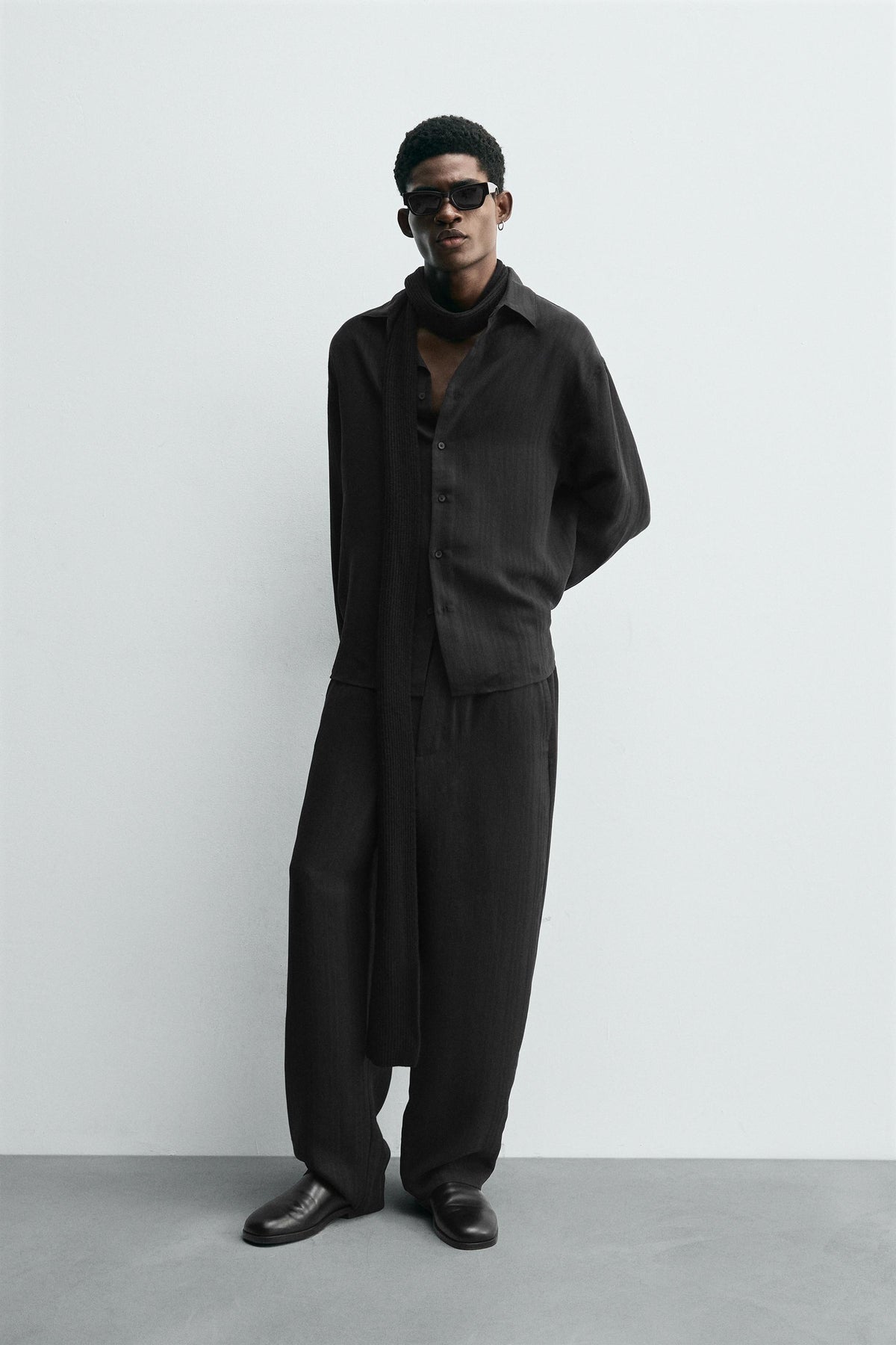 STRIPED JACQUARD SHIRT - Image 1