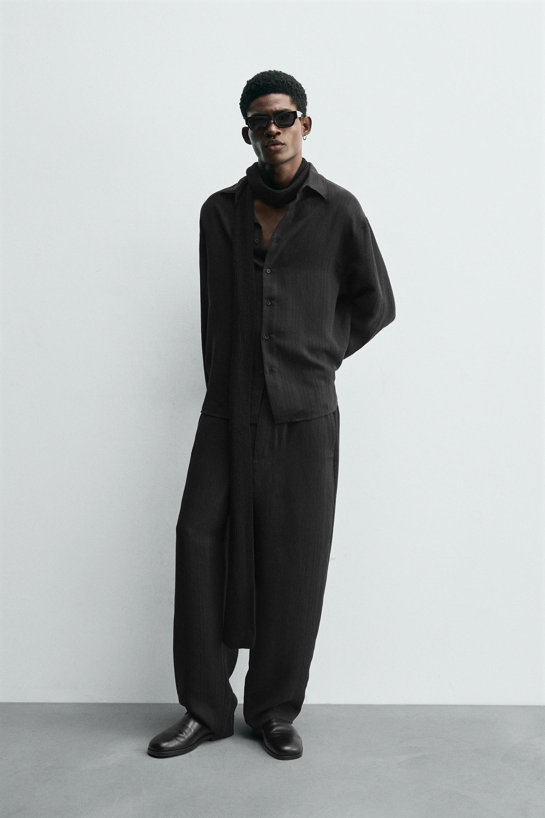 STRIPED JACQUARD SHIRT - Image 1