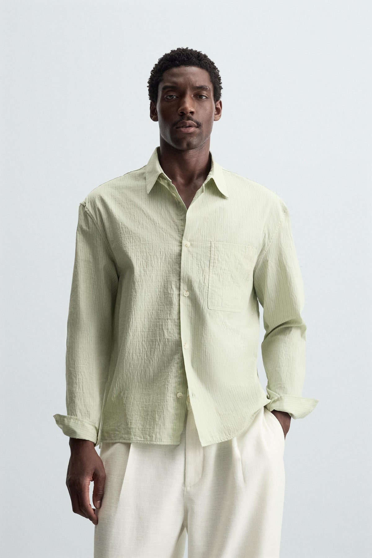 TEXTURED STRIPE SHIRT - Image 2