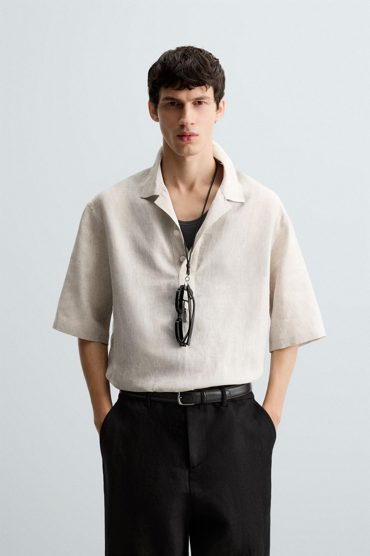 100% LINEN POLO SHIRT - Image 2