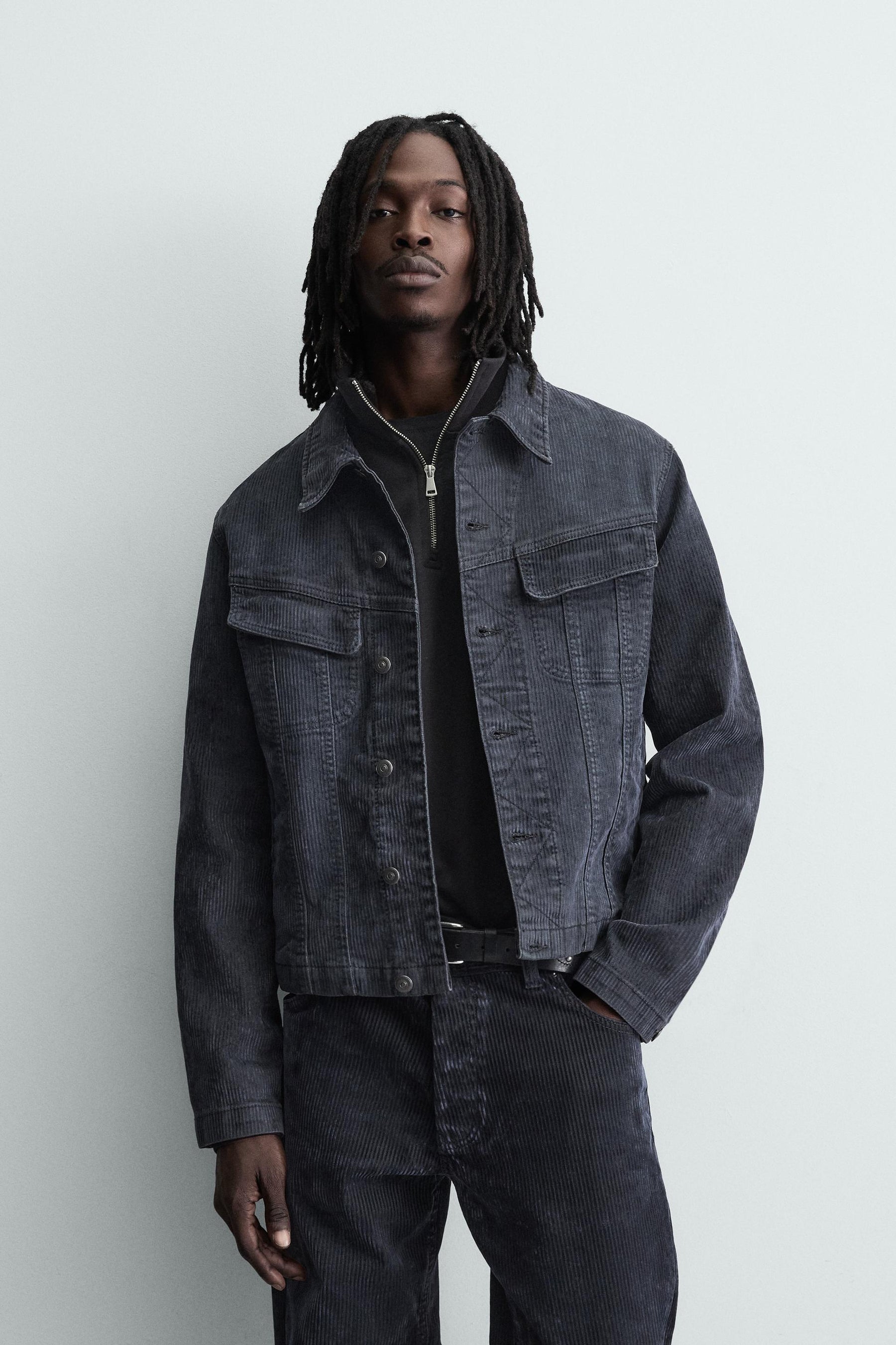 CROPPED FIT CORDUROY JACKET - Image 2