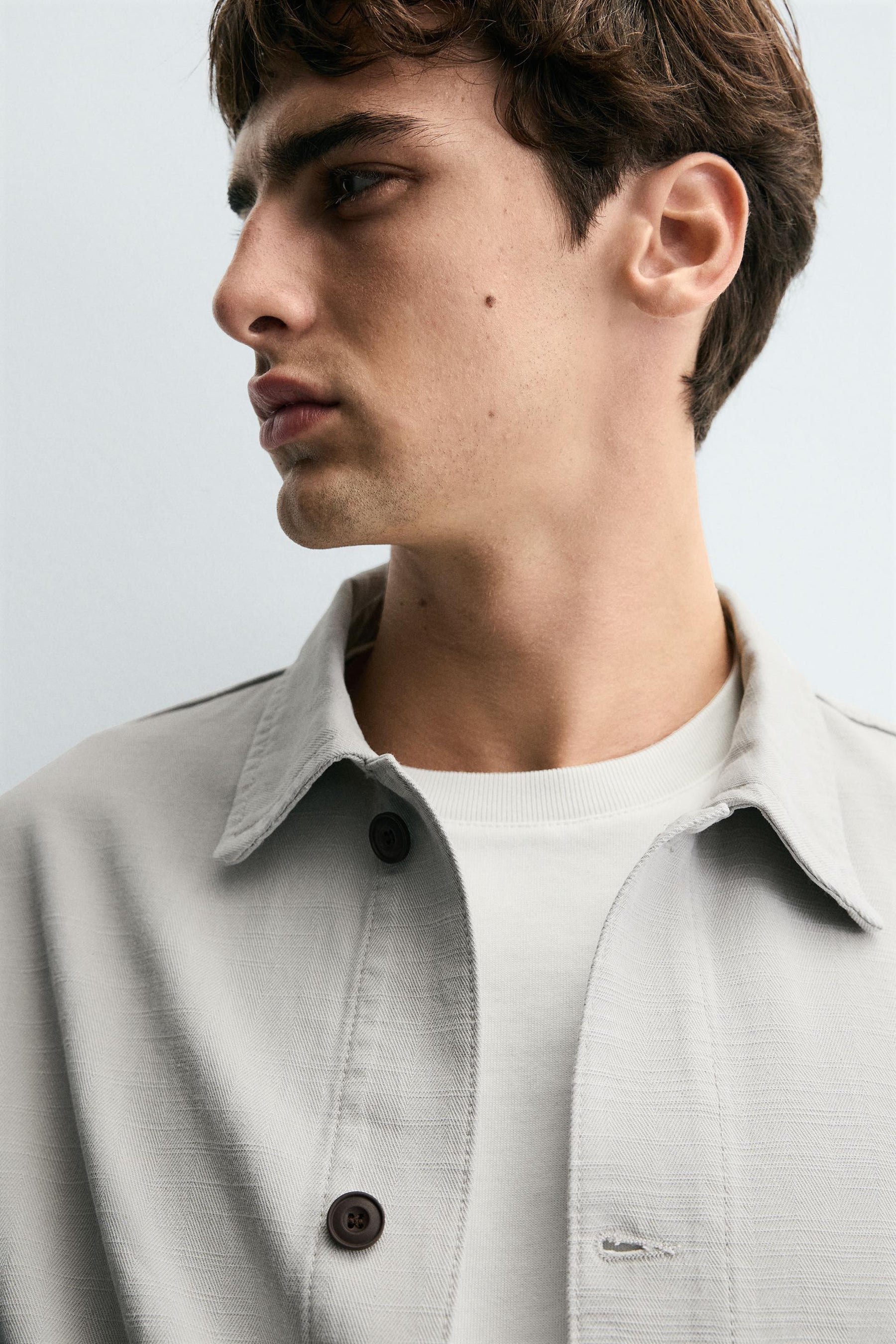 HERRINGBONE BOXY FIT OVERSHIRT - Image 6
