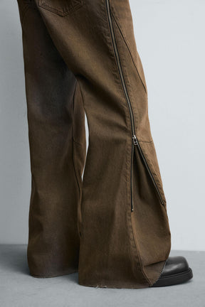 FLARE FIT JEANS WITH ZIPS - Image 7